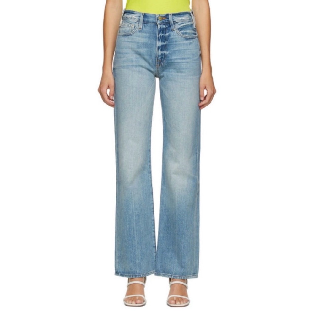 Frame Denim Women's Straight Leg Jeans in Light Blue Wash